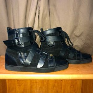 Christian Louboutin Zip Up Black Sneakers